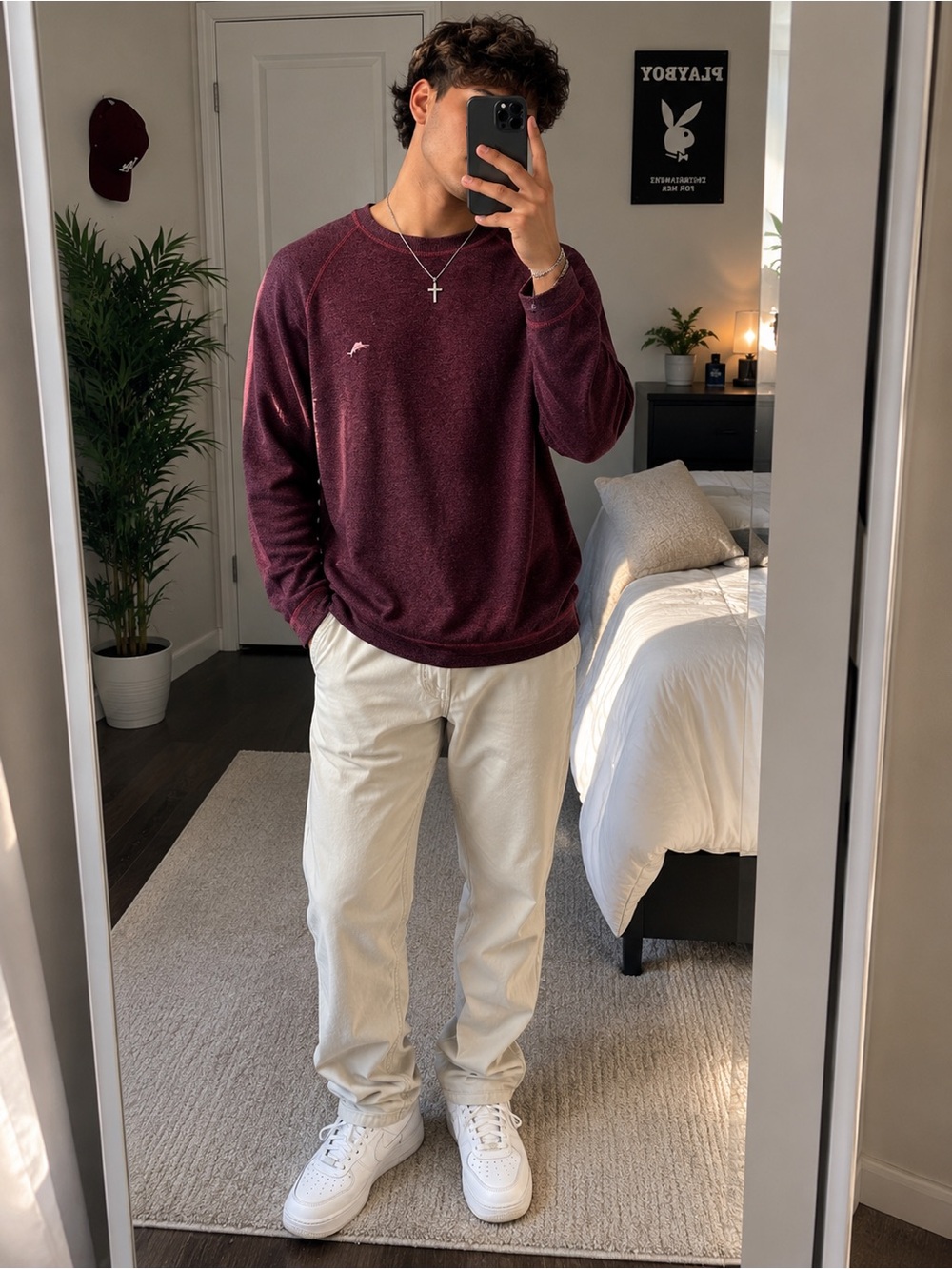 Tommy Bahama Burgundy Heather Crewneck Sweater XXL Lightweight Pullover